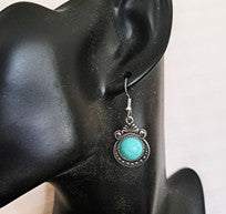 Derby Stylish Circular Turquoise Earrings