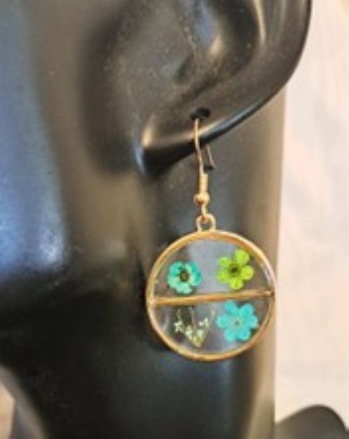 Eden Natural Dried Flowers Drop Earrings