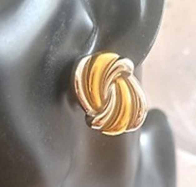 Colorado Stainless Steel Spiral Earrings with 18ct Gold Plating