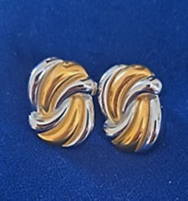 Colorado Stainless Steel Spiral Earrings with 18ct Gold Plating