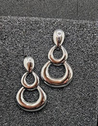 Maryland 2 Stainless Steel Double Circle Stud Earrings