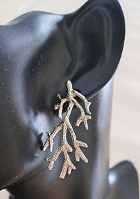 Montana 3 Stainless Steel Branch Stud Earrings