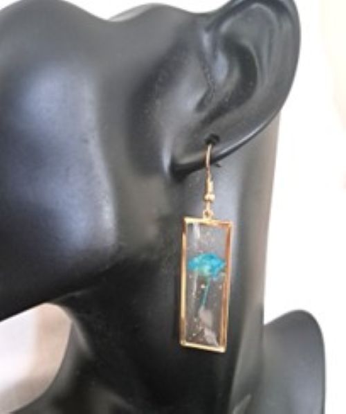 Aire Natural Dried Flowers Drop Earrings