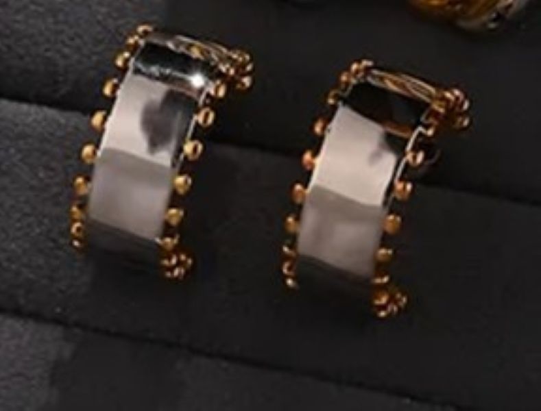 Alabama Stainless Steel Cuff Earrings with 18ct Gold Plating