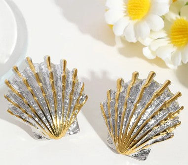 California Stainless Steel Earrings with 18ct Gold Plating