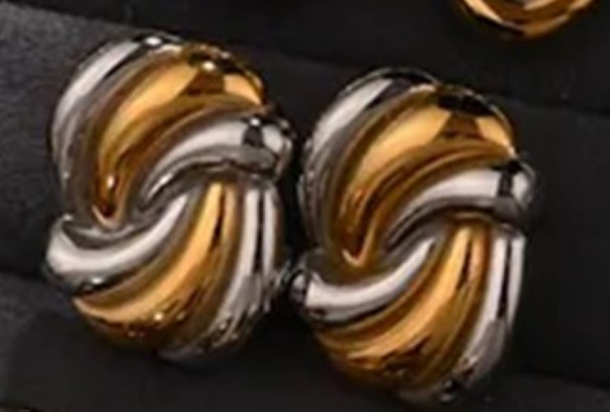 Colorado Stainless Steel Spiral Earrings with 18ct Gold Plating