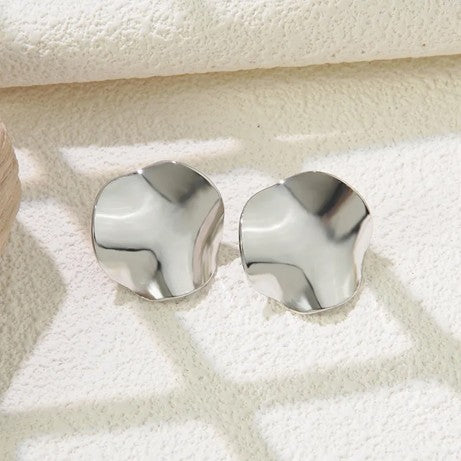 Minnesota 1 Stainless Steel Disc Stud Earrings