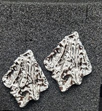Montana 2 Stainless Steel Leaf Stud Earrings